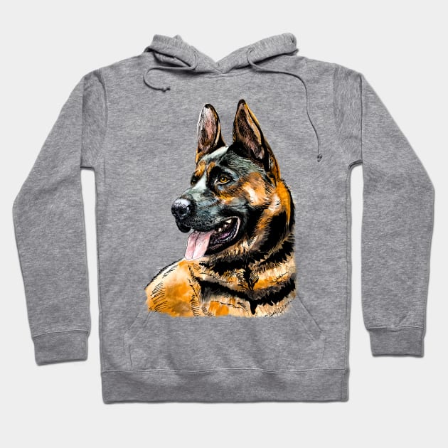 German shepherd Hoodie by VicaVeresk